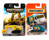 Matchbox MBX Excavator / Excavatrice and MBX EV Trash Truck