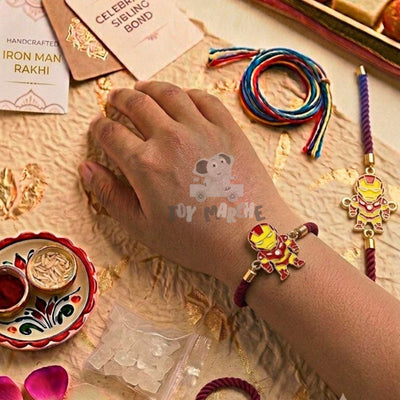 Superhero Character Theme Rakhi In A Box - Red/Yellow