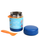 Youp Stainless Steel Insulated Blue Color Food Jar With Fork Blue - 325 ml
