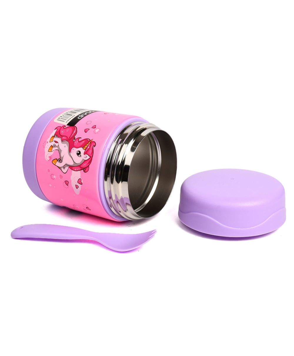 Youp Stainless Steel Insulated Food Jar With Fork Purple - 325 ml