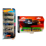Hot Wheels 5 Car Pack Formula 1 And Majorette Transporter Siemens Avenio Tram Green