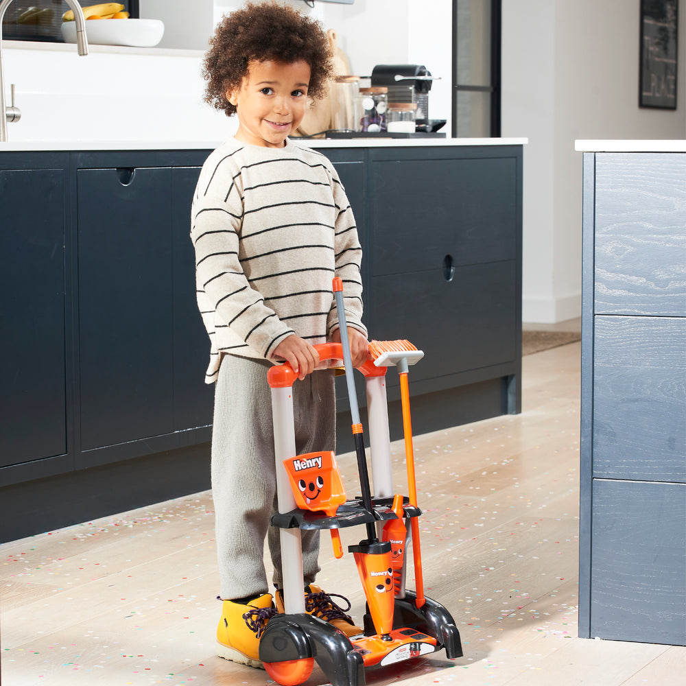Casdon Henry Cleaning Trolley - in use