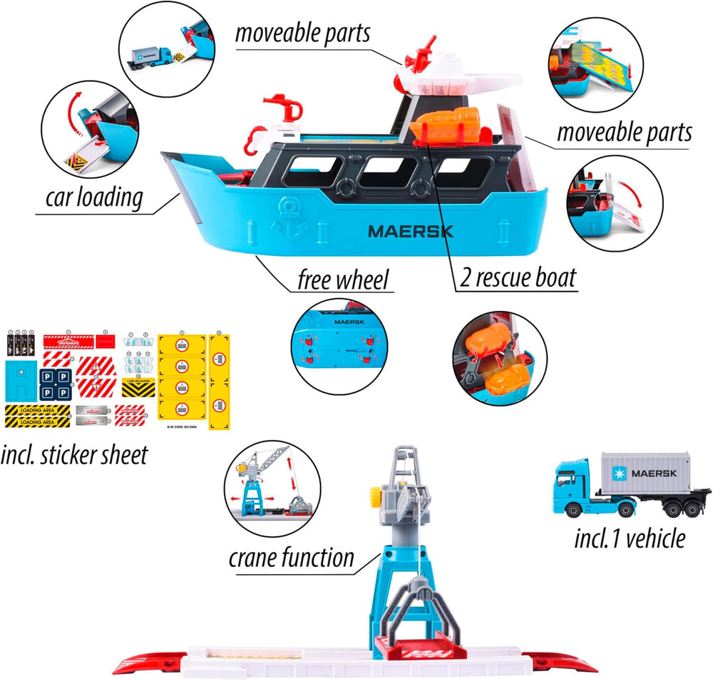 Majorette Creatix Logistics Maersk Port Station - Container Ship