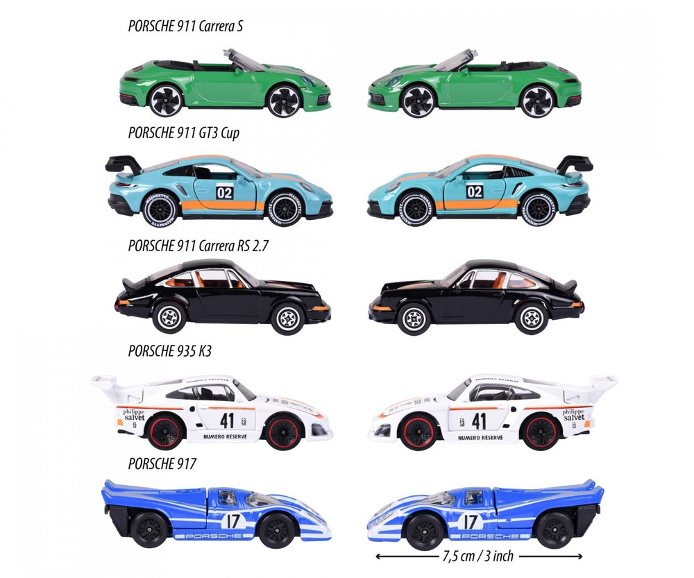 Majorette Porsche Edition 5 Piece Gift Pack