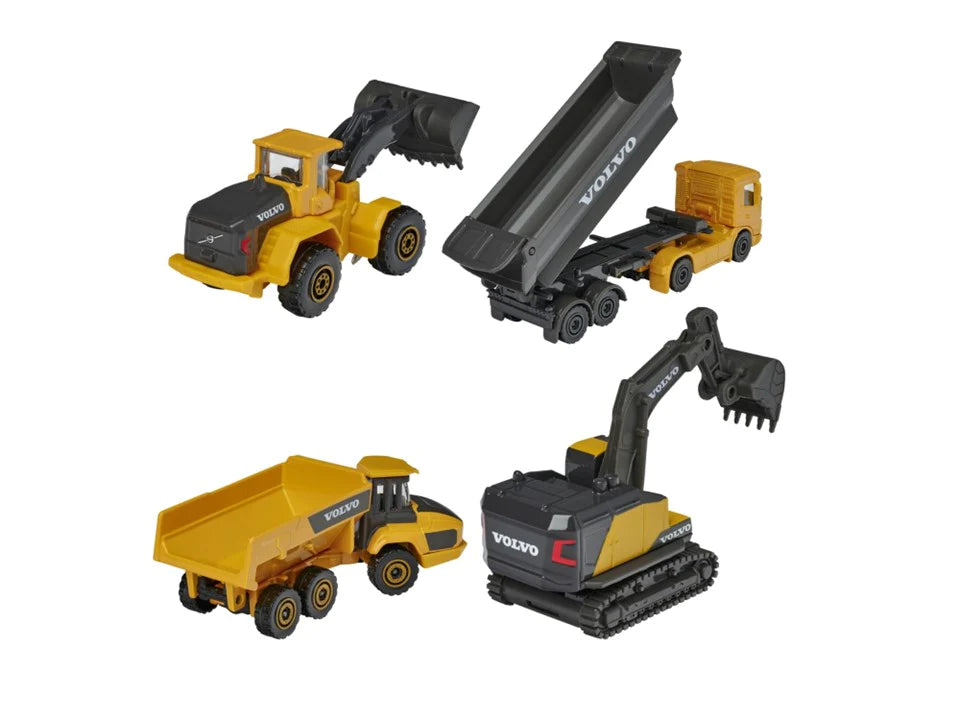 Majorette Construction Volvo 4 Car Giftpack