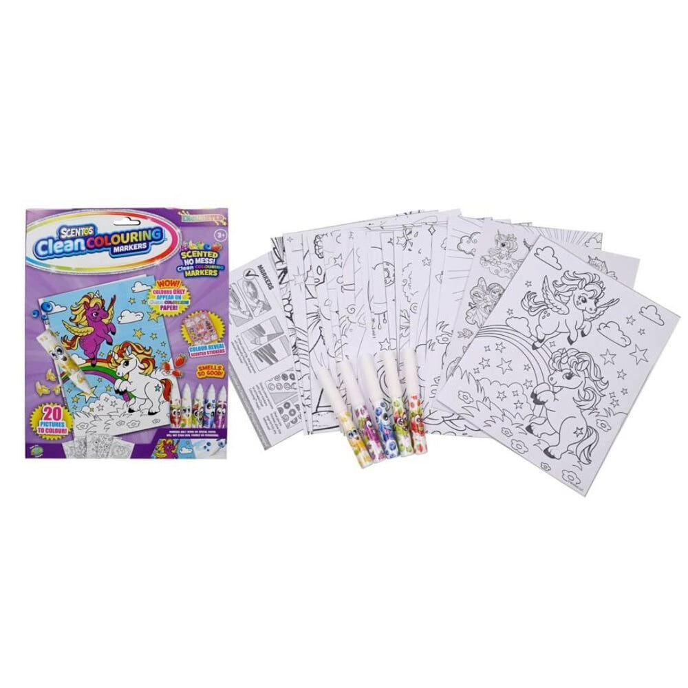 Scentos Clean Colouring Painting - Enchanted Unicorns