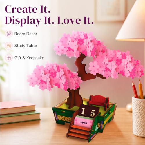 Smartivity Cherry Blossom Tree Building Craft Kit - parts