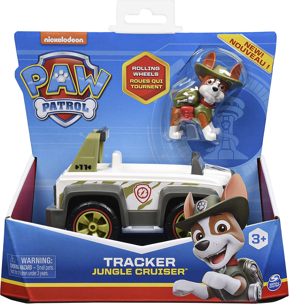Paw Patrol Tracker Jungle Cruiser with Tracker Figure And Paw Patrol - Meet Tracker (Step Into Reading Level 1)