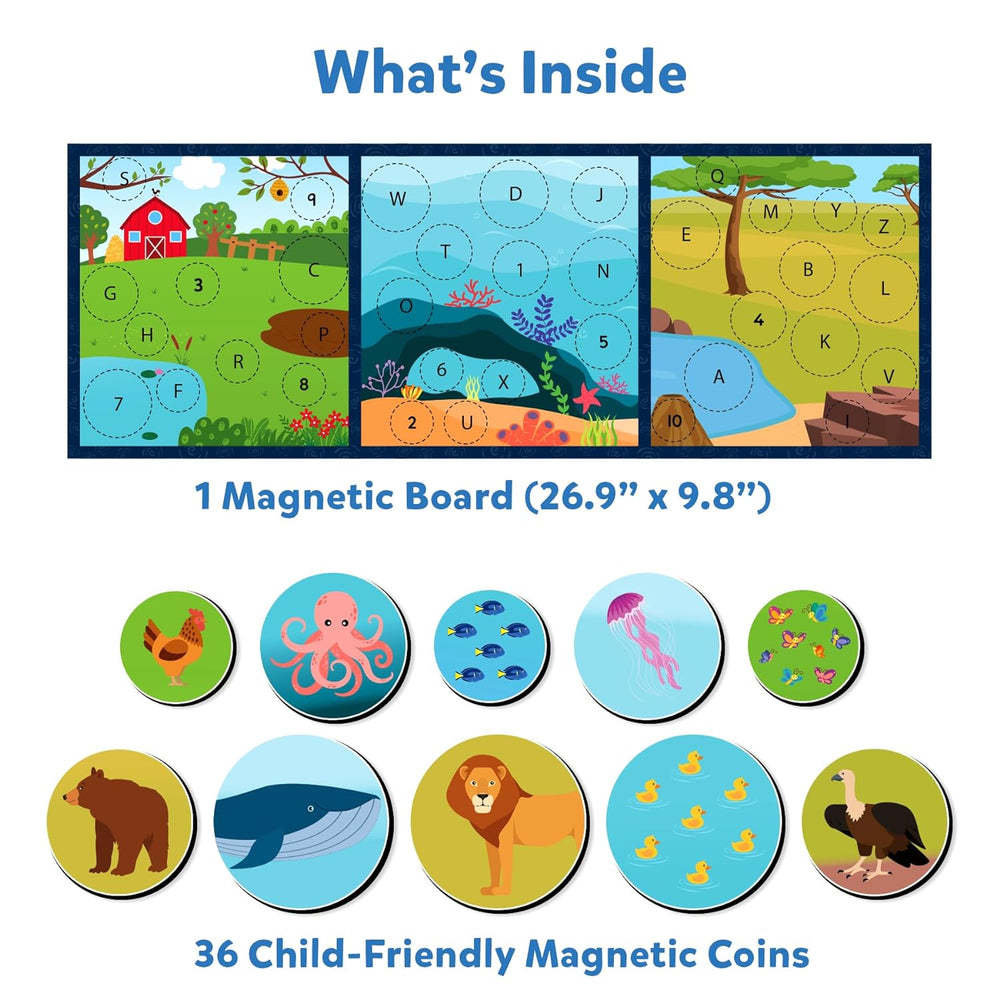 Skillmatics Letters, Numbers & Animals Magnetic Matching Activity