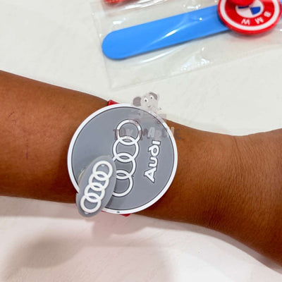 Car Logo Theme Rakhi / Slapband - Grey