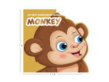 Mirada Monkey 25 cm Dark Brown And My First Shaped Board Book Monkey