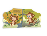 Mirada Monkey 25 cm Dark Brown And My First Shaped Board Book Monkey