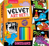 Dreamland Publications - Dinosaurs Velvet Art Set With 10 Free Sketch Pens