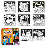 Dreamland Publications - Dinosaurs Velvet Art Set With 10 Free Sketch Pens