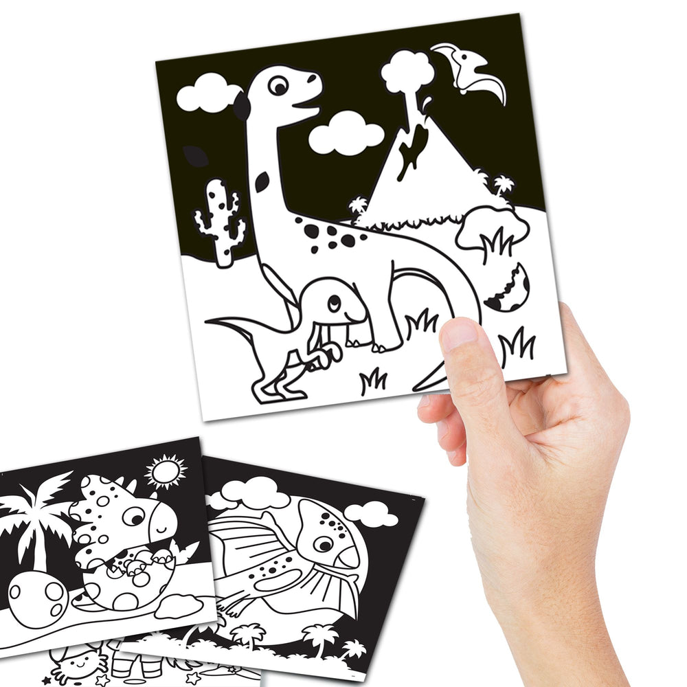 Dreamland Publications - Dinosaurs Velvet Art Set With 10 Free Sketch Pens