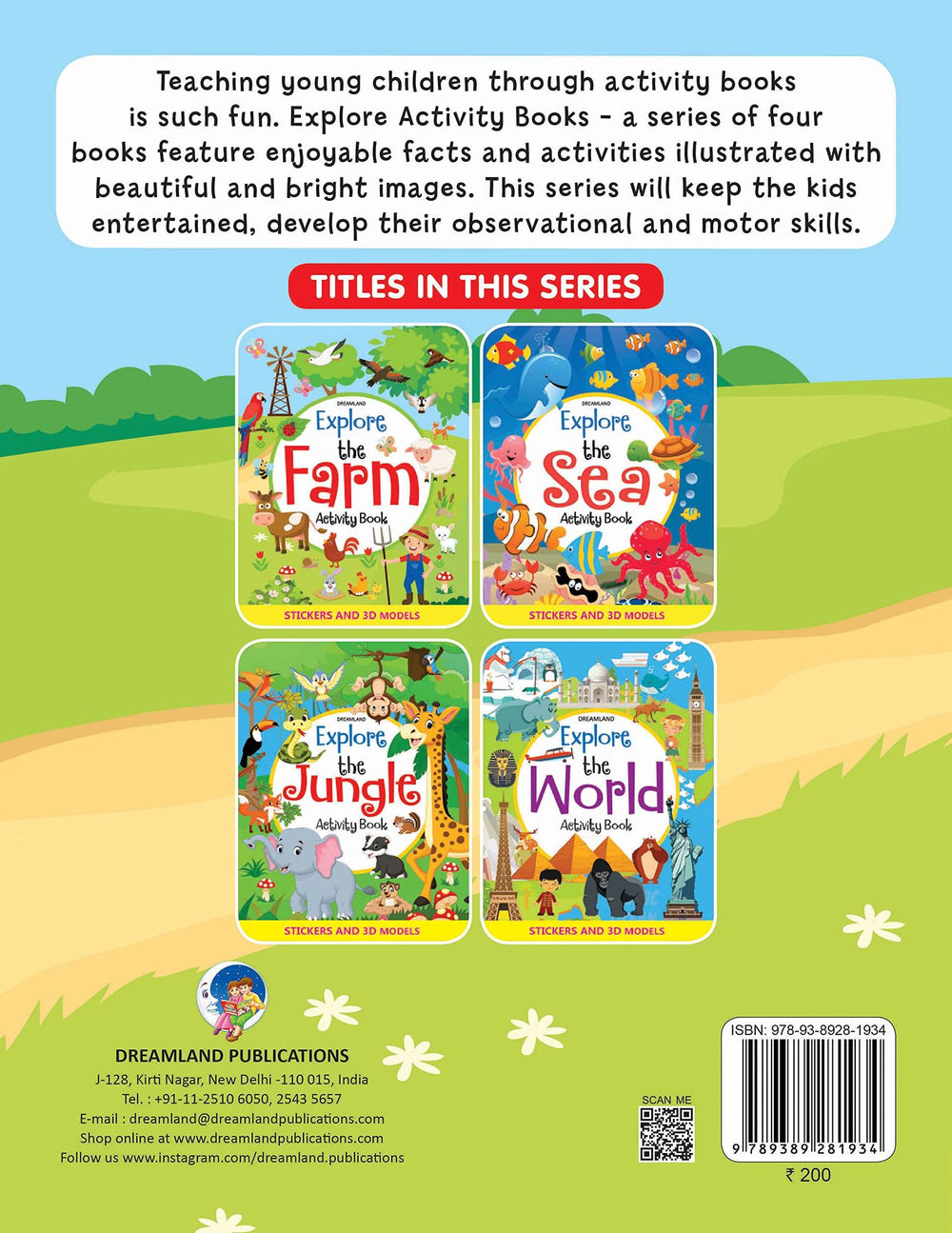 Dreamland Explore the Jungle Activity Book with Stickers and 3D Models