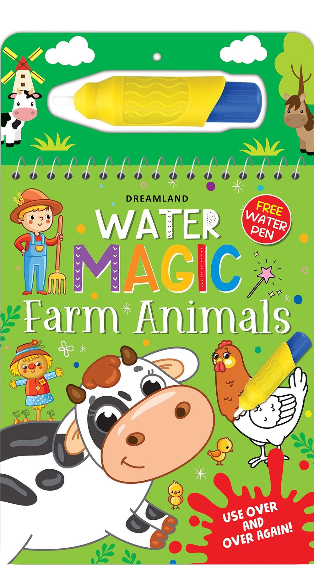 Dreamland Water Magic Farm Animals With Water Pen - Use over and over again