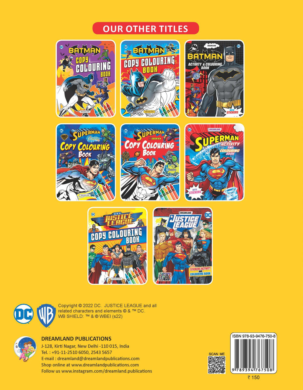 Justice League Copy Colouring Book