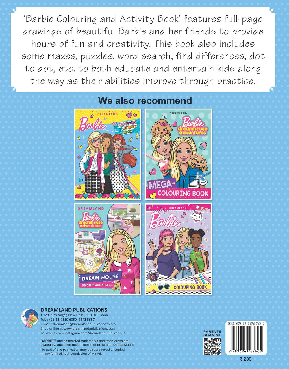 Barbie Colouring and Activity Book