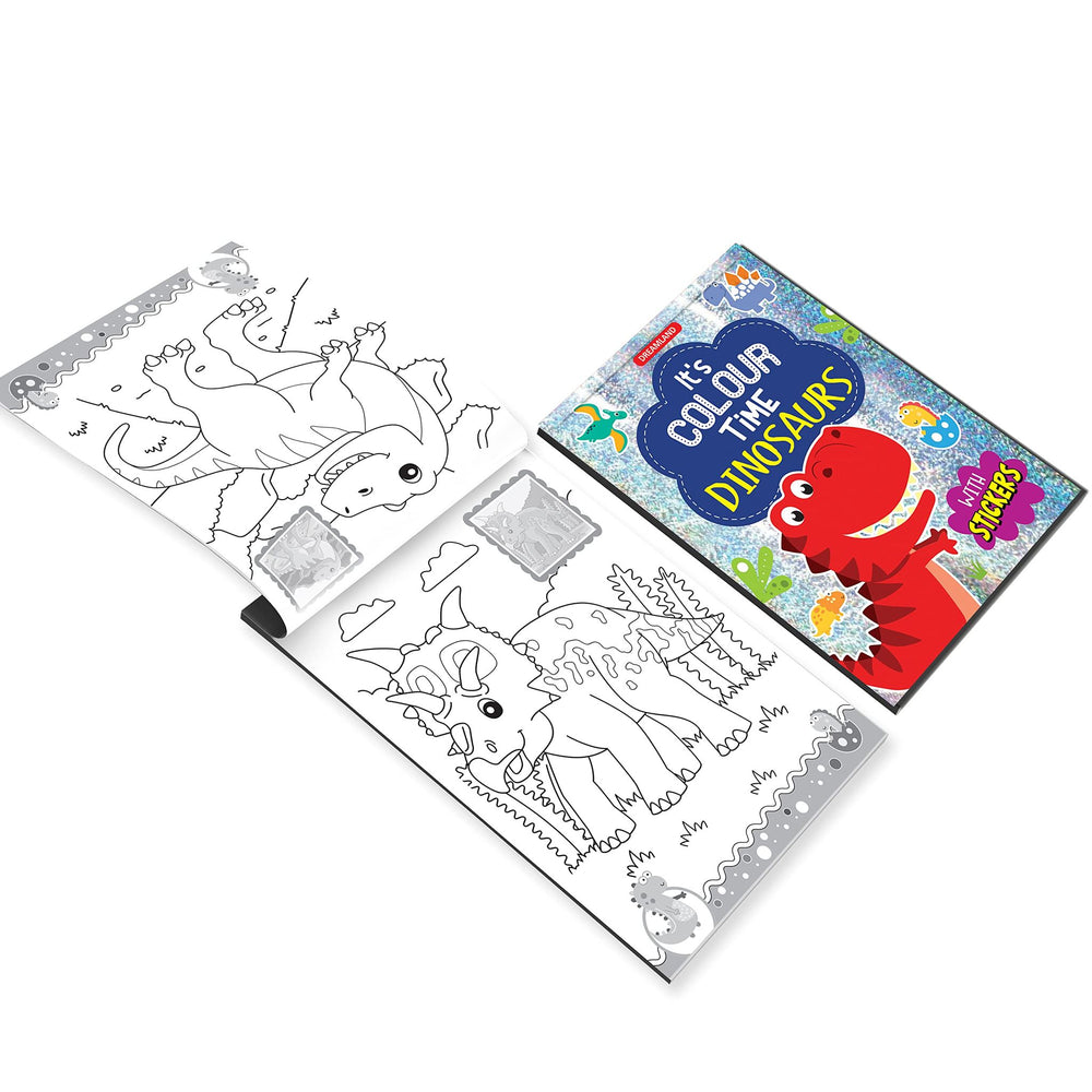 Dreamland Dinosaurs - It's Colour Time With Stickers