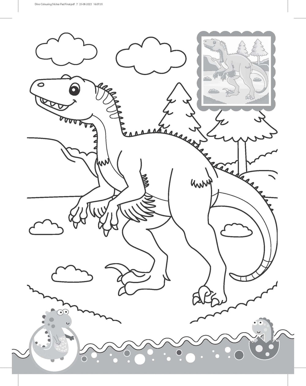 Dreamland Dinosaurs - It's Colour Time With Stickers