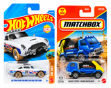 Hot Wheels Aston Martin DB5 Safari Edition and Matchbox Bucket Tipper / Benne Basculante