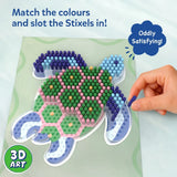 Skillmatics Stixels: Sea Turtle Wall Decor | DIY 3D Pixel Art Kit