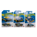 Hot Wheels Pearl & Chrome Rodger Dodger, Ford Escort And Fiat 500e