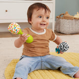 Fisher Price Rattle ‘n Rock Maracas Set Of 2 Baby Rattles, Newborn Toys, Neutral Colors
