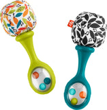 Fisher Price Rattle ‘n Rock Maracas Set Of 2 Baby Rattles, Newborn Toys, Neutral Colors