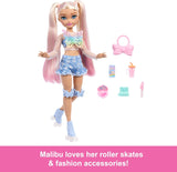 Dream Besties Barbie “Malibu” Roller Skating Fashion Doll With 9 Makeup Themed Accessories