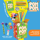 Kalakaram Mini Pom Pom Craft Kit Fuzzy Fun Easy Craft
