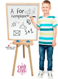 Krocie Toys 3 in 1 Learning Wooden Easel Board