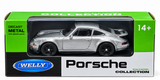 Welly 1:64 Porsche 911 Turbo diecast model car in Silver - Toy Marche