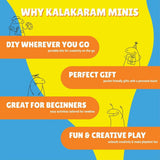 Kalakaram Mini Pom Pom Craft Kit Fuzzy Fun Easy Craft