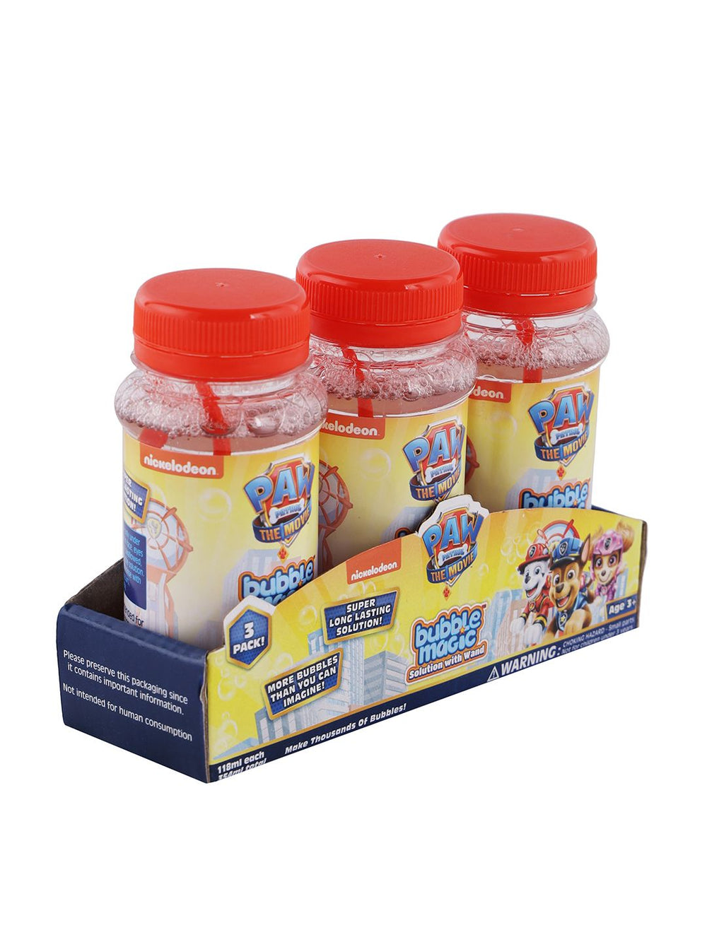 Bubble Magic 3 Pack 118 ML Solution with Wand PAW Patrol