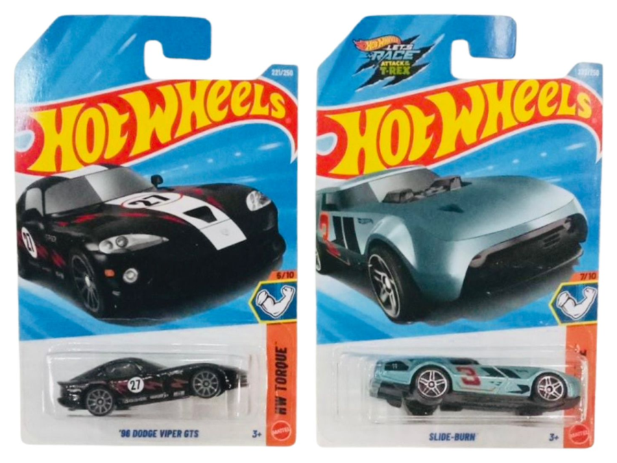 Hot Wheels '96 Dodge Viper GTS And Slide-Burn