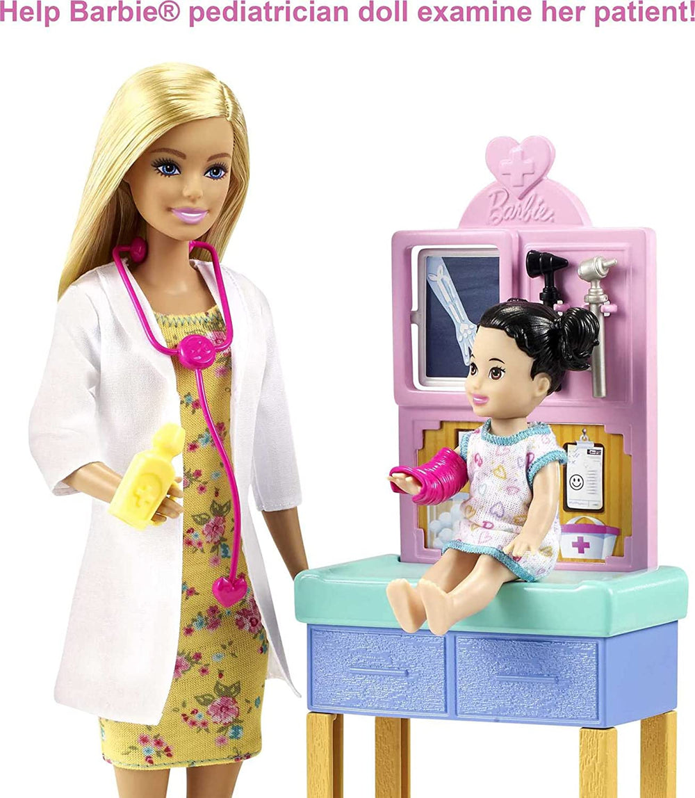 Barbie Career Art Teacher Playset With Blonde Doll, Toddler Doll And Toy Art Pieces