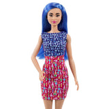 Barbie Scientist Doll, Blue Hair, Color Block Dress, Lab Coat & Flats, Microscope Accessory