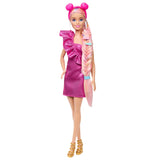 Barbie Fun & Fancy Hair Doll With Extra-Long Colorful Blonde Hair And Styling Accessories