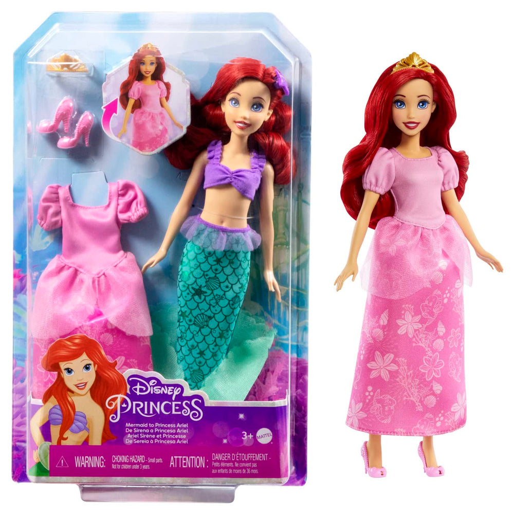 Disney Princess Ariel 2-In-1 Mermaid To Princess Doll And Disney Princess Ariel (Bedtime Stories)