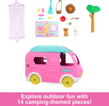 Barbie Chelsea 2-in-1 Camper Playset With Chelsea Small Doll, 2 Pets & 15 Accessories