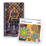 Diwali Gift Combo – Barbie Signature Diwali Doll by Anita Dongre & Sand Art Mandala Rangoli Kit