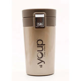 Youp Thermosteel insulated coffee mug with press to open cap YP351 - 350 ml