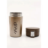 Youp Thermosteel insulated coffee mug with press to open cap YP351 - 350 ml
