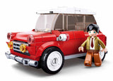 Sluban Model Bricks Mini Red Car With Male Rider Toy