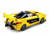 Sluban Model Bricks Racing Car - Yellow