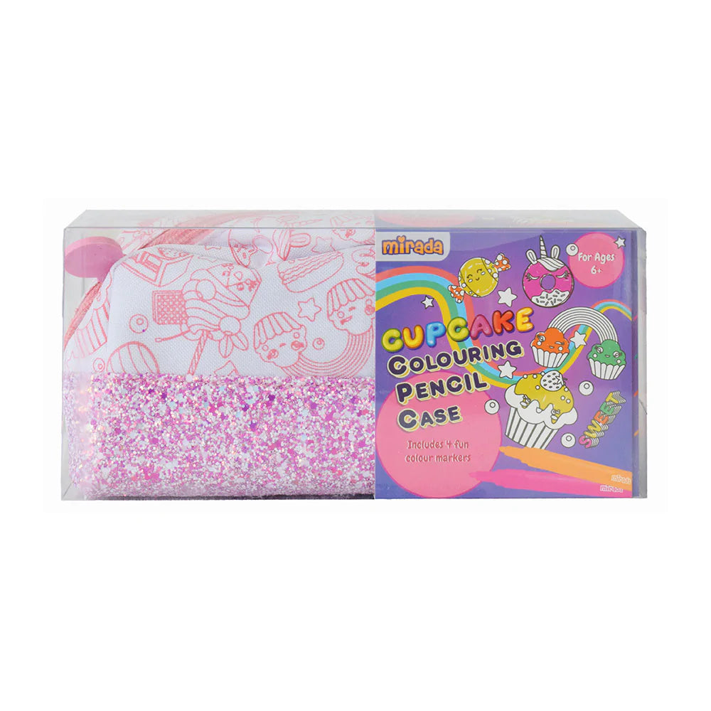 Mirada Cupcake Pencil Case With Markers