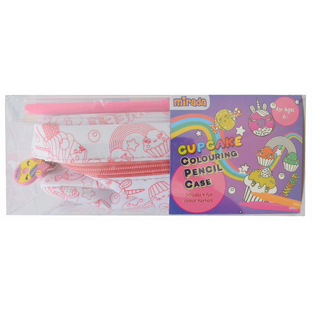 Mirada Cupcake Pencil Case With Markers