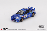 Mini GT 1078 Subaru Impreza WRC99 #23 2000 Acropolis Rally